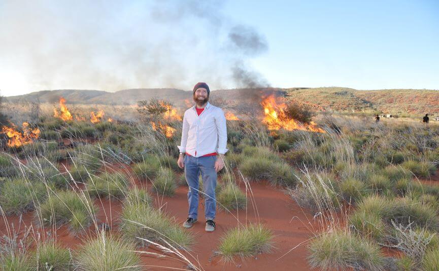 Working with Indigenous rangers on Martu country in western Australia. Photo © Eddie Game.