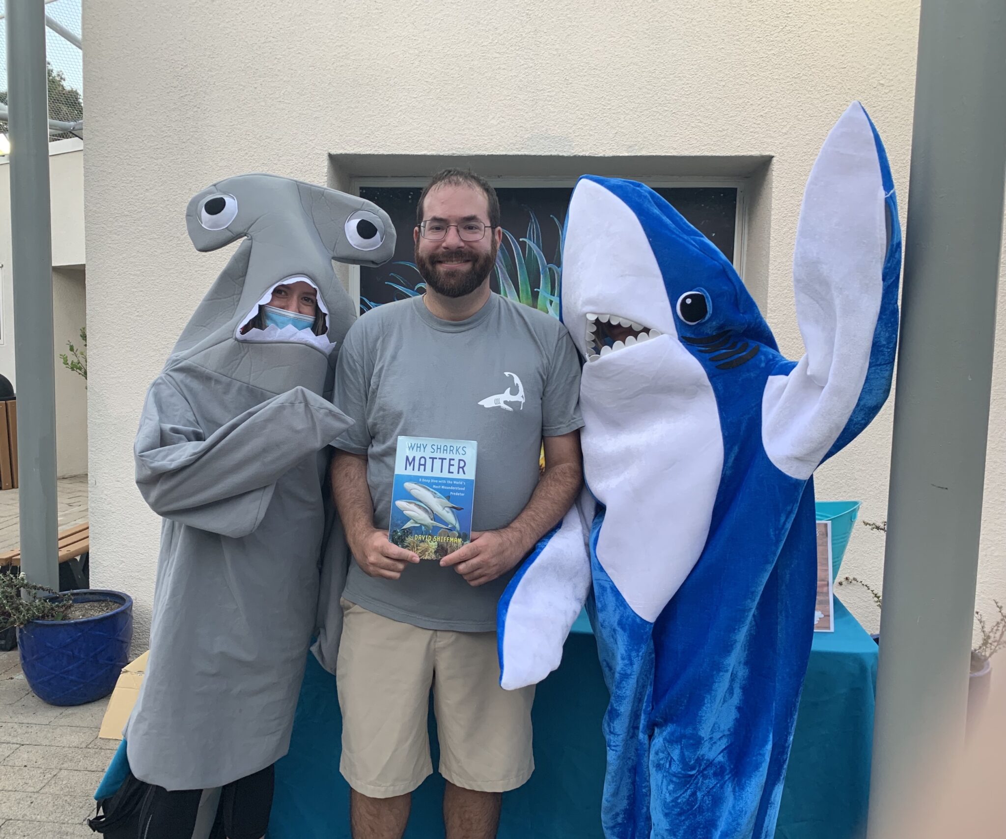 A marine conservation biologist promoting his book on shark conservation.
